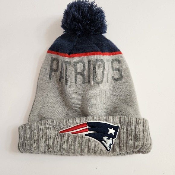 New Era NFL New England Patriots Knit Beanie Hat Pom One Size Fits Most - Picture 6 of 6